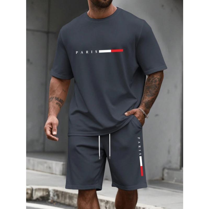 Men's Tracksuit  Man Clothing Summer T-shirt