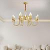 Luxury All-Copper French Chandelier: Retro Candle Pendant for Living Room, Dining Room, or Master Bedroom
