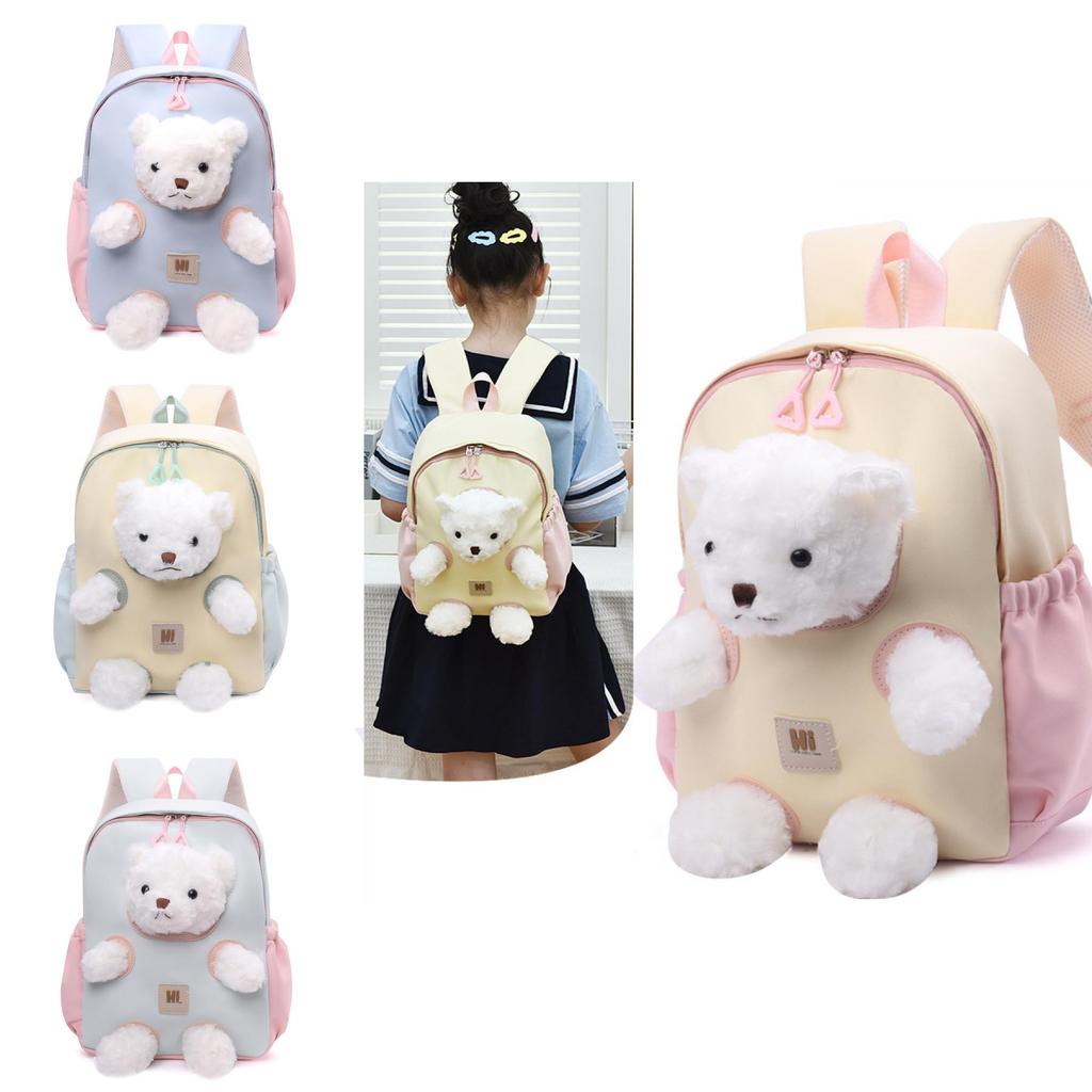 Preschool Kids Backpack With Soft Plush And Functional Baggage For School Use