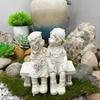 1 Pcs Endearing Sculpture Kids Sharing A Kiss On The Bench Living Room Decoration Fairy Garden Decorative Figurines