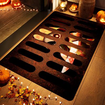 Entrance Door Floor Mat Halloween Grimace Themed Carpet Clown Horror Door Entry Mat Porch Floor Mat