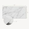 Samoprzylepny Panel Winylowy - Dekoracja Z Nadrukiem 120X60 Cm Biały Elegancki Marmur
