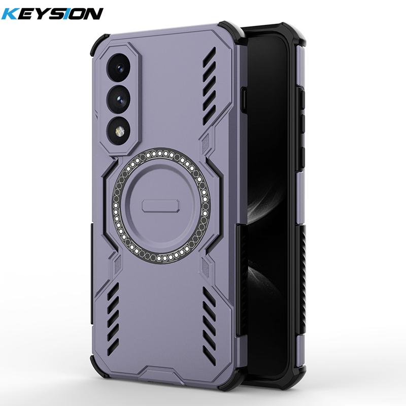 KEYSION Hollow Heat Dissipation Case for OnePlus Nord 5 5G Silicone+PC Magnetic Cooling Shockproof Phone Cover for 1+ Nord 5 5G