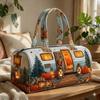 3D Independent Station Bus Series Women's Travel Yoga Handbag with Fashion Print