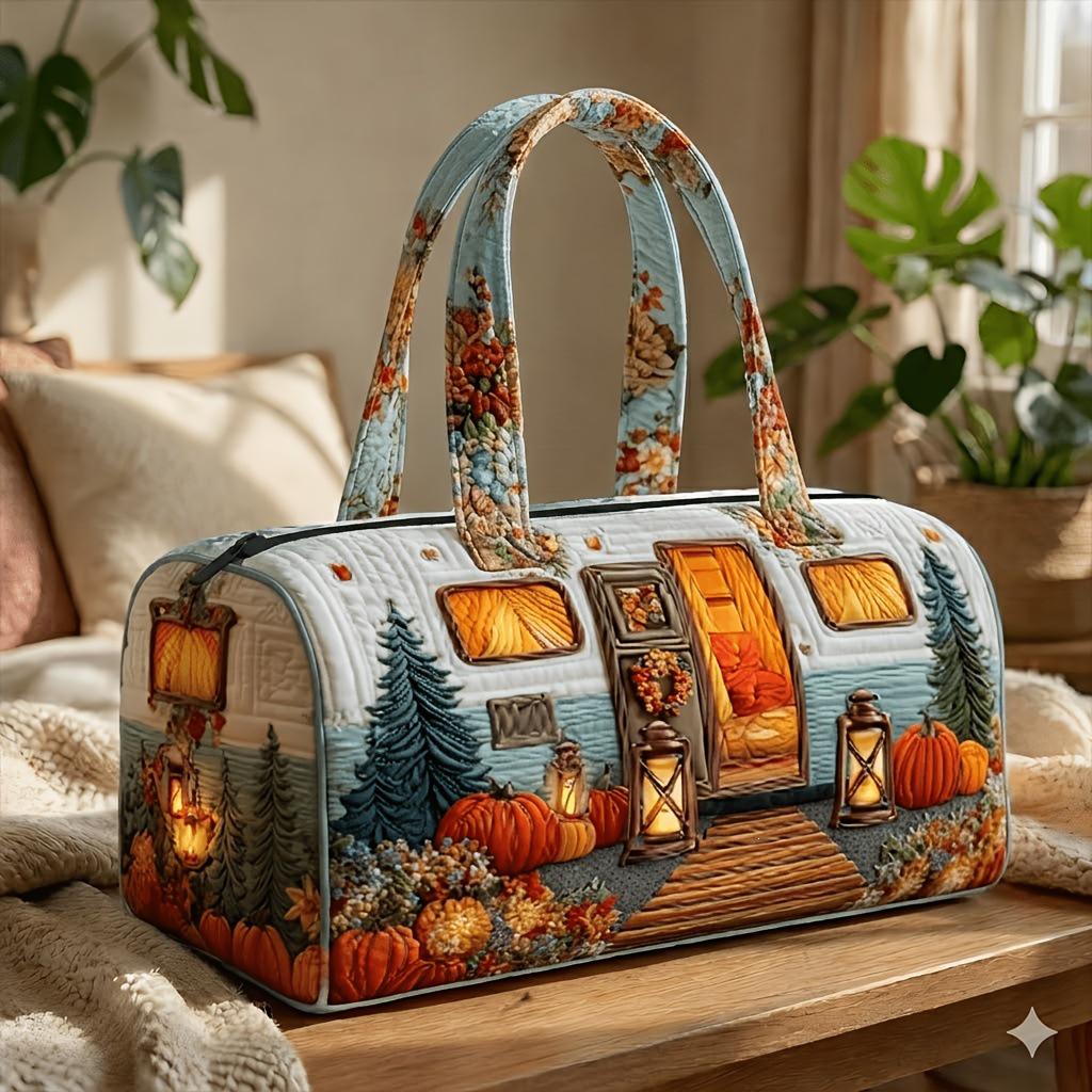 3D Independent Station Bus Series Women's Travel Yoga Handbag with Fashion Print