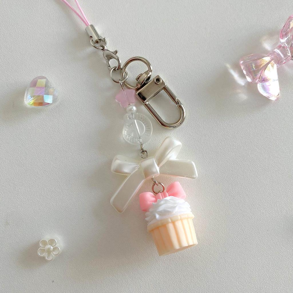 Sweet Cool Bowknot Phone Chain Lovely Rabbit Pendant Keychain Detachable Phone Lanyard Backpack Decoration Keyholder