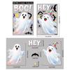 Halloween decoration bat ghost window sticker Halloween party atmosphere layout creative pumpkin lantern static glass sticker