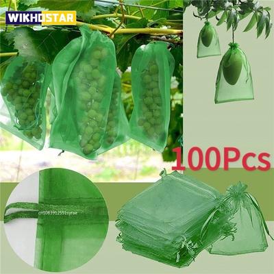 1/5/50/100 Stück Trauben-Obstschutzbeutel Schädlingsbekämpfung Anti-Vogel-Gartennetzbeutel Mesh Landwirtschaftliche Baumgarten-Werkzeugtaschen