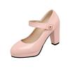Women Pumps Girls' Shoes Platform High Heels Mary Jane Shoes Lolita High Heels Shallow Round Toe Office Party Wedding Footwear