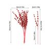 Christmas Tree Stems Christmas Glitter Berries Stems 15.75in Fake Glitter Berry Stem Ornaments Home Decor For Christmas Tree