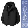 Men Women Winter 3-in-1 Waterproof Windproof Hooded Jacket With Removable Fleece Liner Hiking Skiing Camping Outdoor
