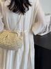 Summer Beach Fashion Hollow Out Kvinner Clip Vevd skulderveske Halmvevd kjede Casual Crossbody-vesker