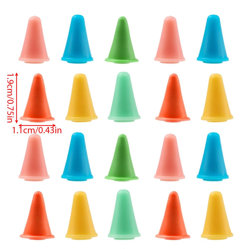 20Pcs Cute Knitting Needle Point Protectors Colorful Knitting Needle Point Protectors Needle Tip Stoppers Cap Holder