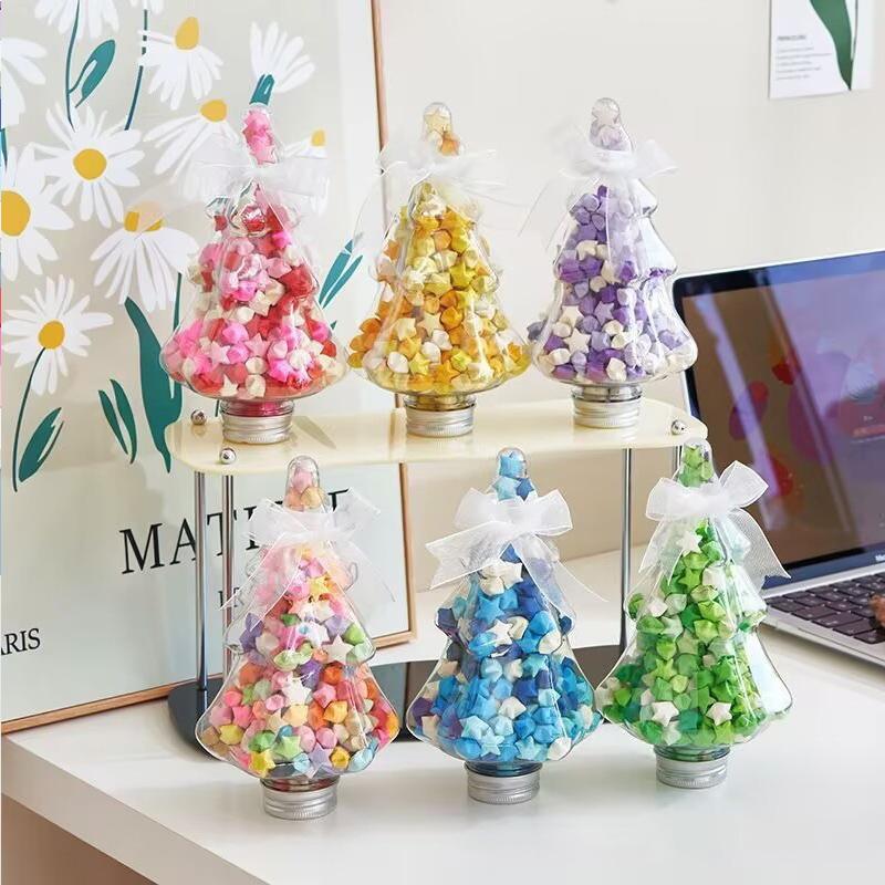 Lucky Star Paper Strips 540 PCS Origami Paper Strips for Making 3D Stars DIY Home Decor Birthday Gift Wedding Wish Filling Jar
