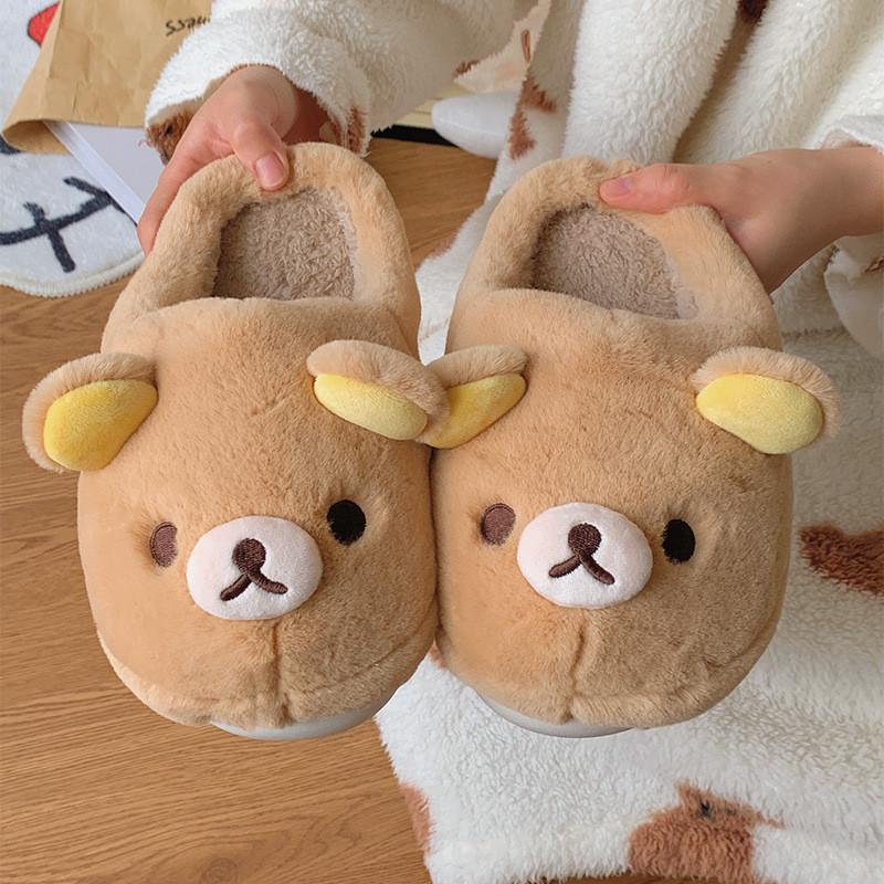 Rilakkuma Plush Winter House Shoes With Warmth And Antislip Design For Adults