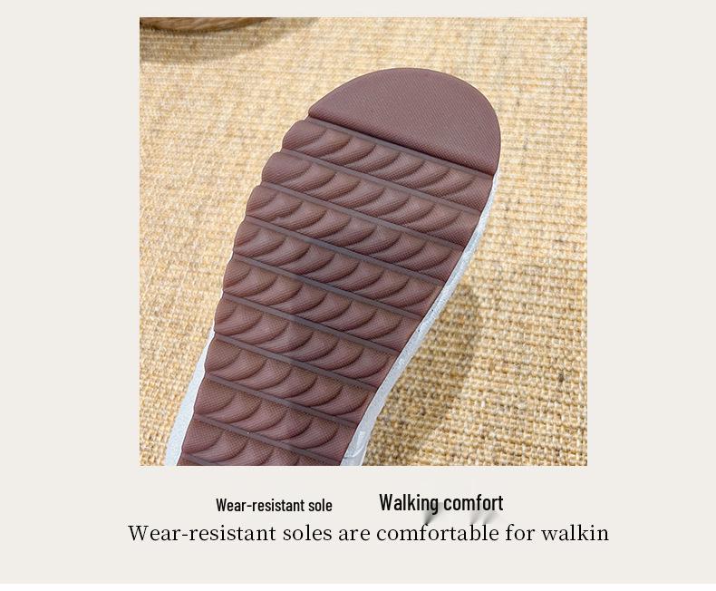 Vintage Style Slip-On Flat Shoes - Women's Versatile Autumn/Winter Grandma Shoes