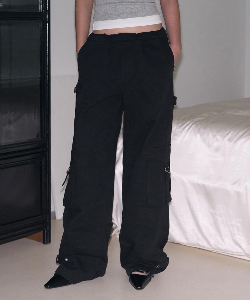 Kiyamo Cotton Cargo Pants_Black