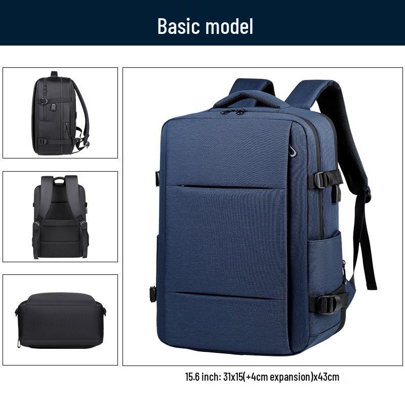 "Expandable USB Charging Laptop Backpack for Students"