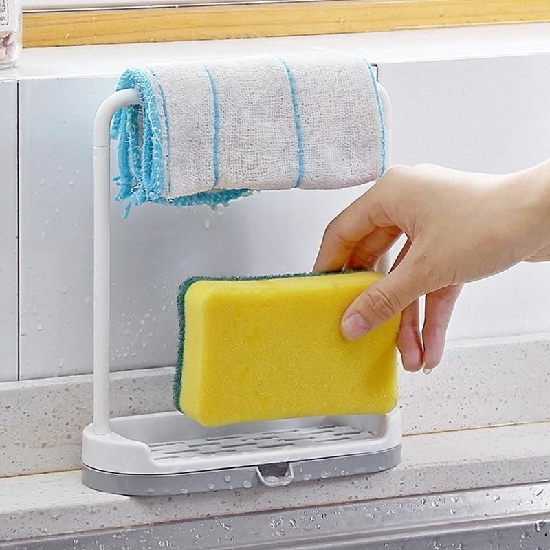 Rag Storage Rack Saingace Sponge Holder Kitchen Sink Organizer Towel Rack Stand Hanger