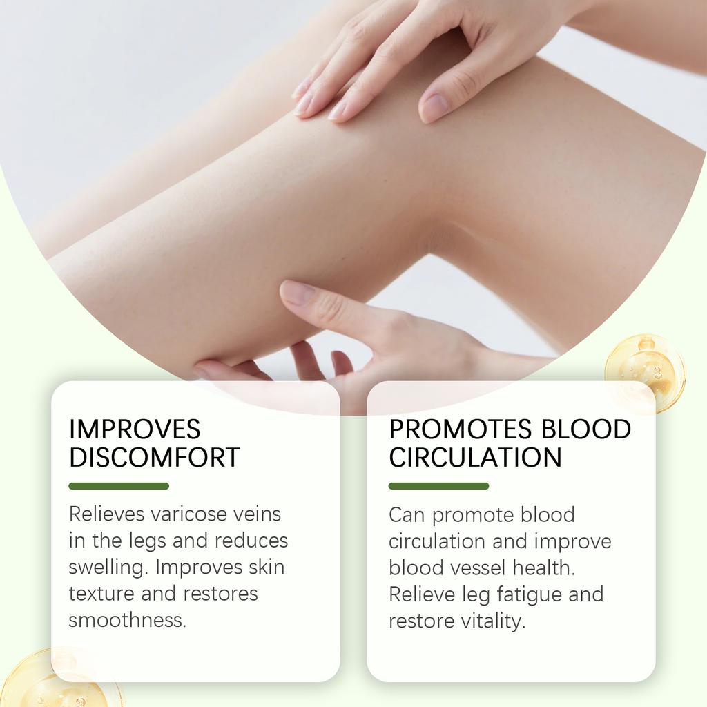 Leg Varicose Cream, Lymph Node Swelling, Varicose Vein Massage Ball To Edema And Reduce Leg Discomfort,50ML