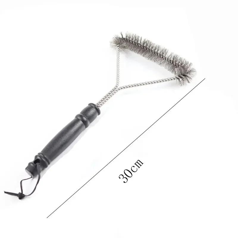 BBQ Grill Barbecue Kit Portable Anti Rust Brush Clean Accessories Non Stick Cleaning Brushes Barbecue Wire Brush Cooking Tools