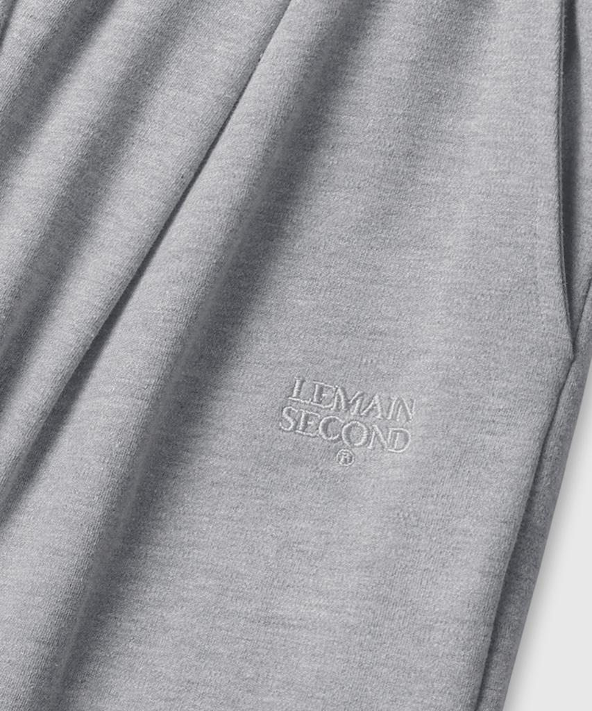 LEMAIN SECOND One-Pleat Wide Cargo Sweatpants [Gray] (Type B)