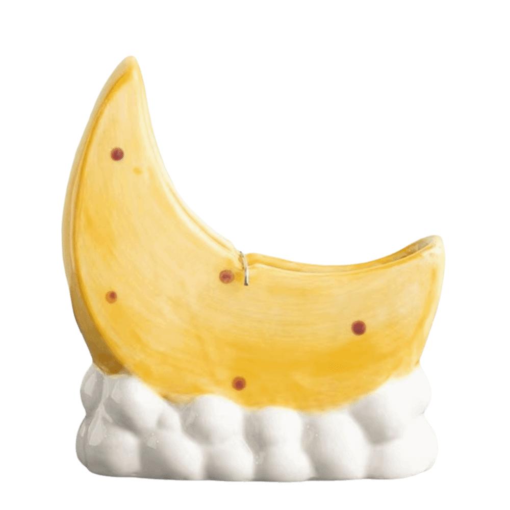 Moon-Shaped Aromatherapy Burner Light Luxury Incense Holder Incense Box  Indoor Use жёлтый