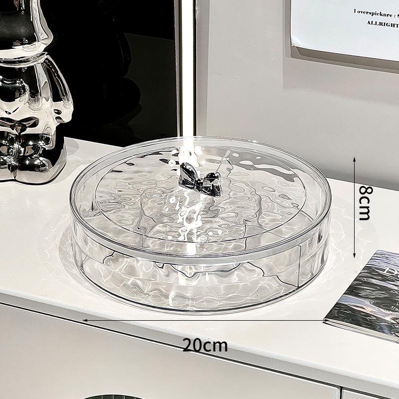 

Elegant Multi-Layer Fruit Plate with Lid: Divided Compartments for Nuts, Snacks, and Dried Fruit - Stylish Living Room Display and Storage Box Customizable