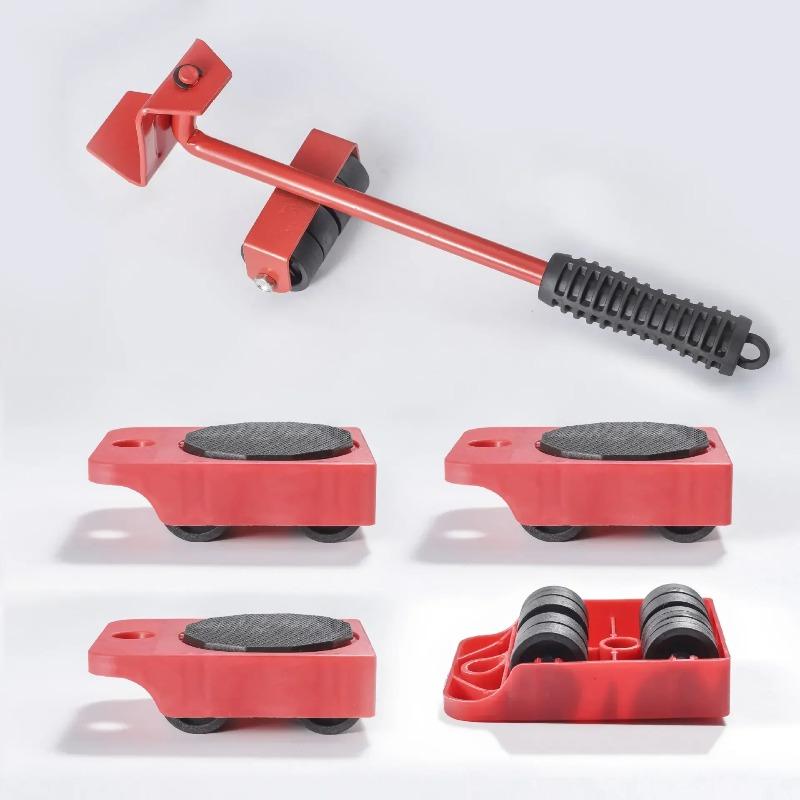 Heavy Duty Furniture Mover Set - 5pcs Multipurpose Roller Sliders for Effortless Lifting & Moving, Hardwood Floor Protector