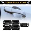 1 Set Door Handle Bowl Cover Tailgate Door Handle Cover for Ford F-150 2004-2014 Car Door Handle Protector with Keypad ABS Black