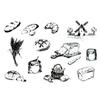 Journamm Timbri Vintage Carini Sigilli Fai da Te Timbri in Gomma Trasparente per Timbrare Scrapbooking Decorazione Materiali per Junk Journal Cancelleria