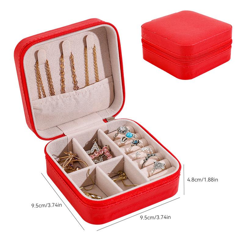 Double Layer Ring Earrings Jewelry Box Storage Large Capacity
