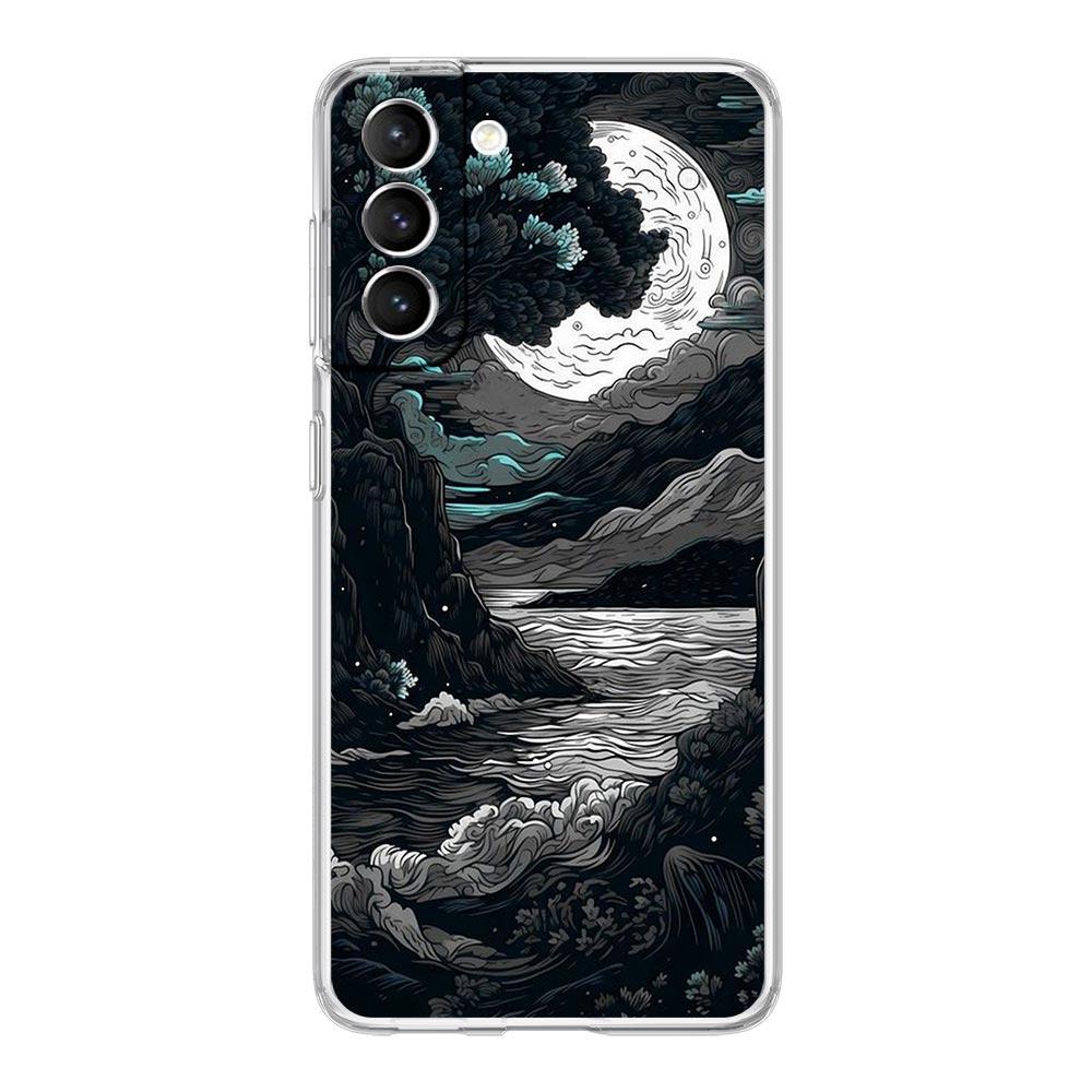 Phone Case For Samsung Galaxy S25 S24 S23 FE S22 Ultra S20 S21 5G S10 S9 Plus S10E S8 Soft Clear Cover Landscape Art