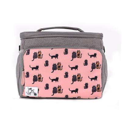 Cats Insulated Bag, Pink