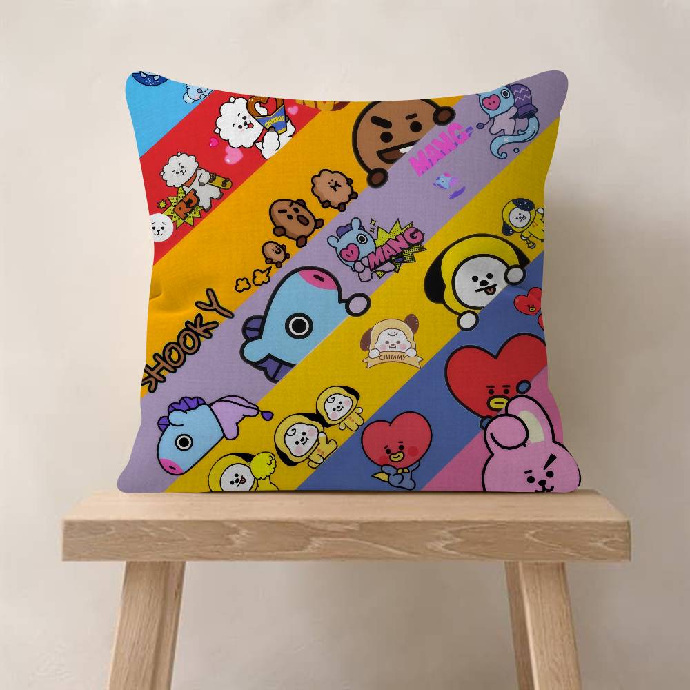 Cute Bbt21s Anime Pillowcase Toon Gift Cushion Cover Bedroom Home Sofa Chair Seat Decor Pillow Case