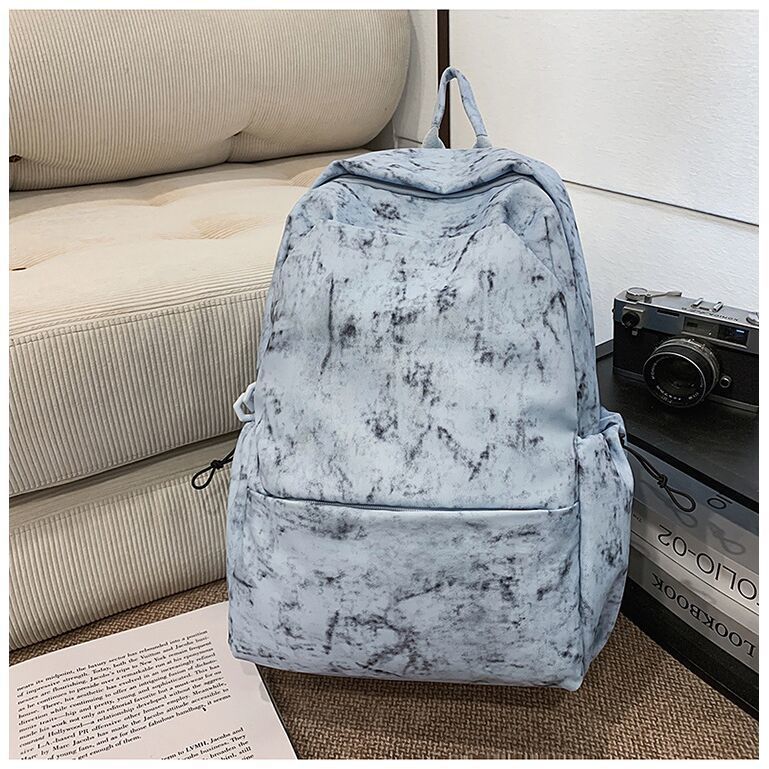 Schoolbag niche solid color simple Korean atmosphere versatile backpack college student leisure travel lightweight large capacity backpack