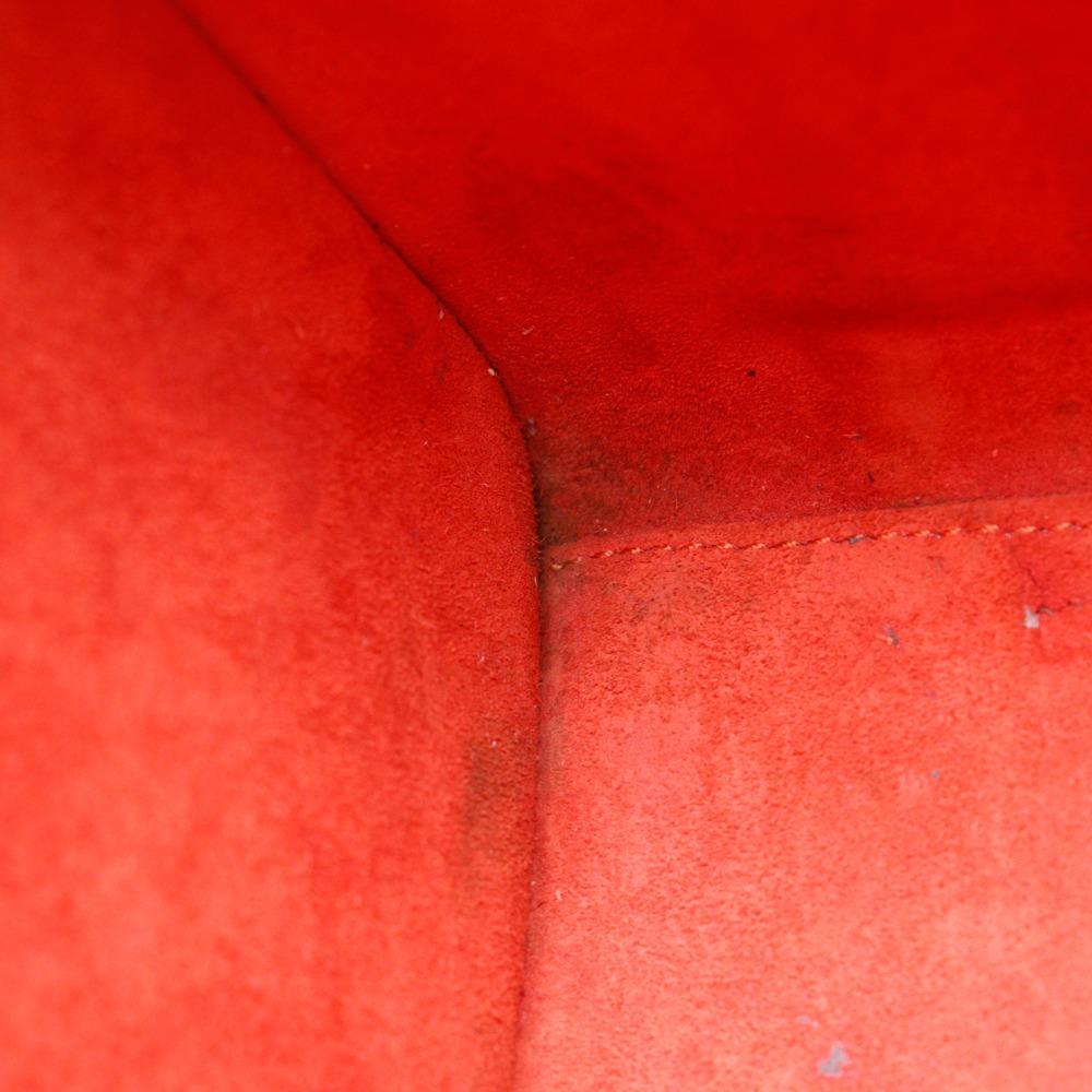 CELINE Luggage micro Handbag Red Calfskin Women Used