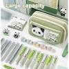 Large Capacity Cute Panda Pencil Case - Aesthetic Pencil Pouch with Zipper for Adults,Panda Pencil Case,Cute Pencil Pouch,Large Capacity Pen Bag,Aesth