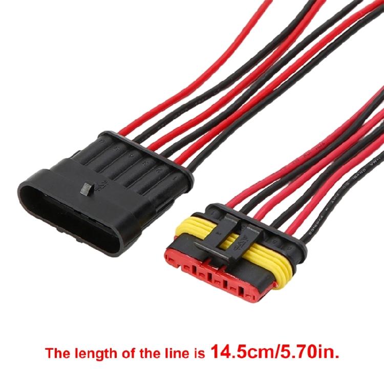 2PCS 18AWG Motorcycle And Car Electrical Connector 1-6Pin Wire Plastic Electrical Terminal Quick Connection
