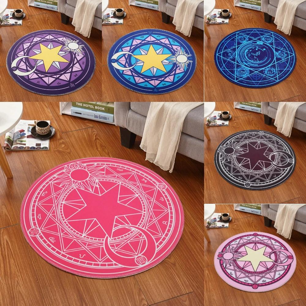 Arredamento camera da letto Rosa Magic Star Array Tappeto Soggiorno Divano Tappeto Balcone Tappetini antiscivolo Cartoon Circolari Tappeti da comodino
