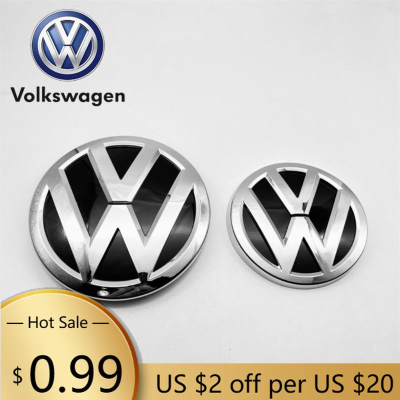 For VW Volkswagen Jetta MK5 Golf 2PCS Gloss Black GTI Badge Set for Volkswagen Golf MK7.5 (2018-2020) - Front Grille & Rear Embl
