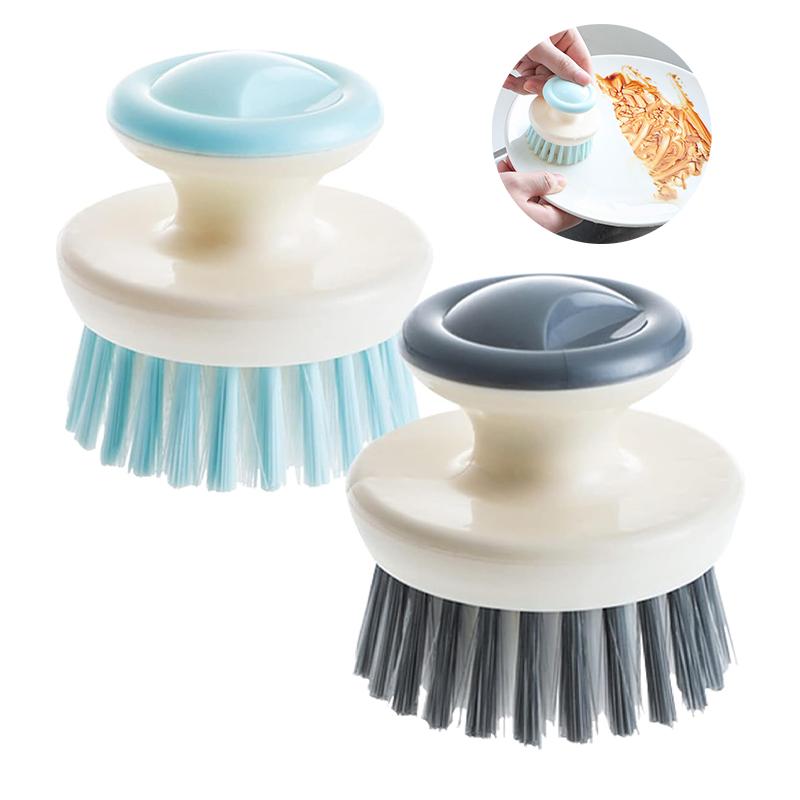 Dish Scrub Brush Ergonomic Grip Palm Brush Cleaning Dish Scrubber With Stiff Bristles For Sink Pots Pans Stove Cleaning Tool