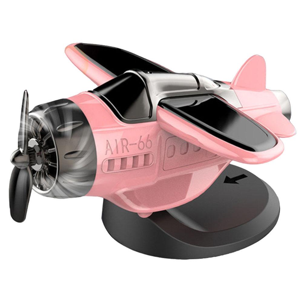 Solarbetriebenes Armaturenbrett-Ornament Kunststoff Kleines Flugzeug Driftbewegung Aktiviertes Drehendes Flugzeug-Ornament für Auto-Innenraum