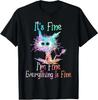 Es ist in Ordnung, mir geht es gut, alles ist gut Lustiges Katzen-Unisex-T-Shirt Grafik-T-Shirt