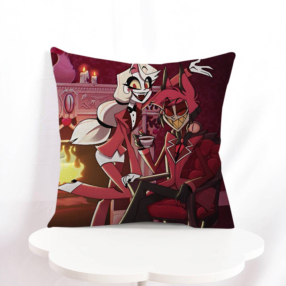 H-Hazbin Hotel Cartoon Personalized Picture Text Home Decorative Pillows Household Gifts 45x45cm