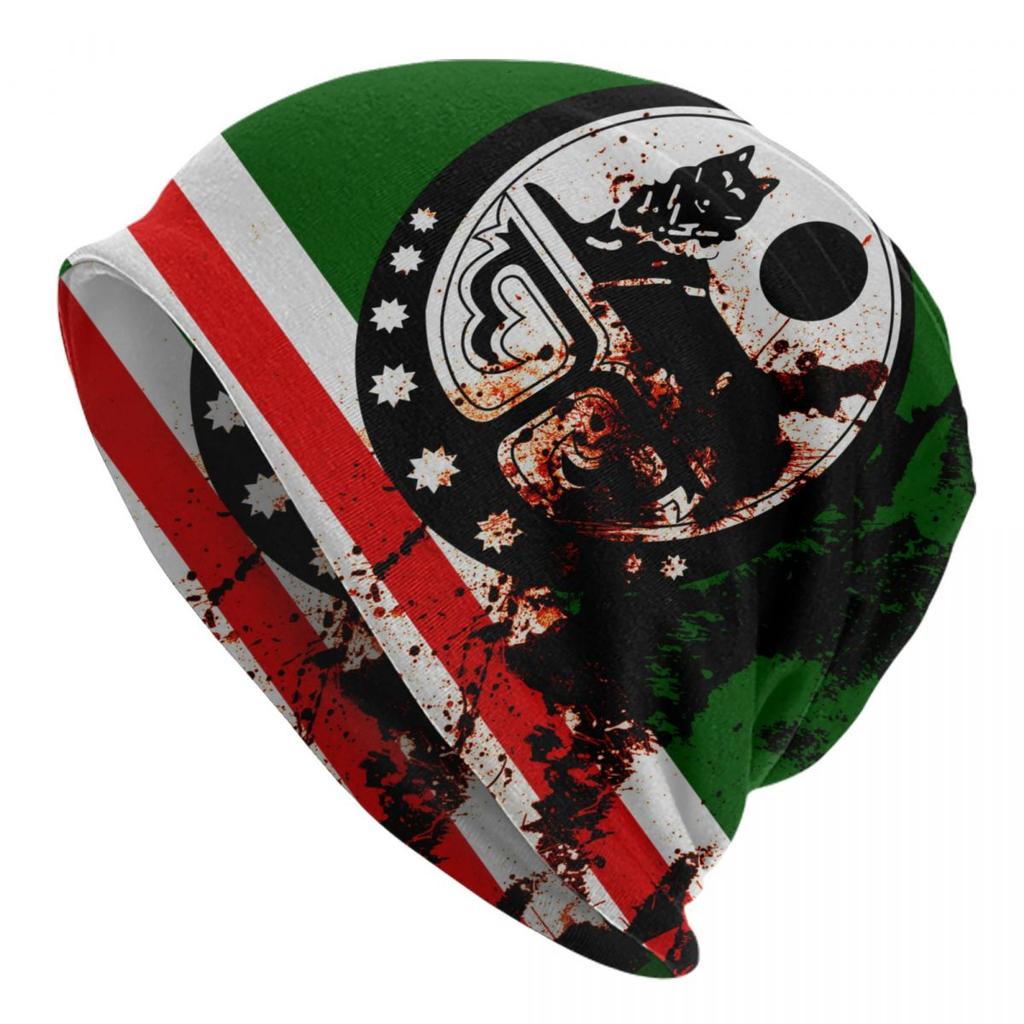 Ichkeria Tschetschenien-Flagge, Motorhaube, modische Strickmütze für Damen, Unisex, Winter, warme Skullies, Beanies Caps