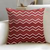 Herringbone Pattern Cushion Cover Soft  EasyWash Pillow Case  Versatile for Couch Bed Travel and Office