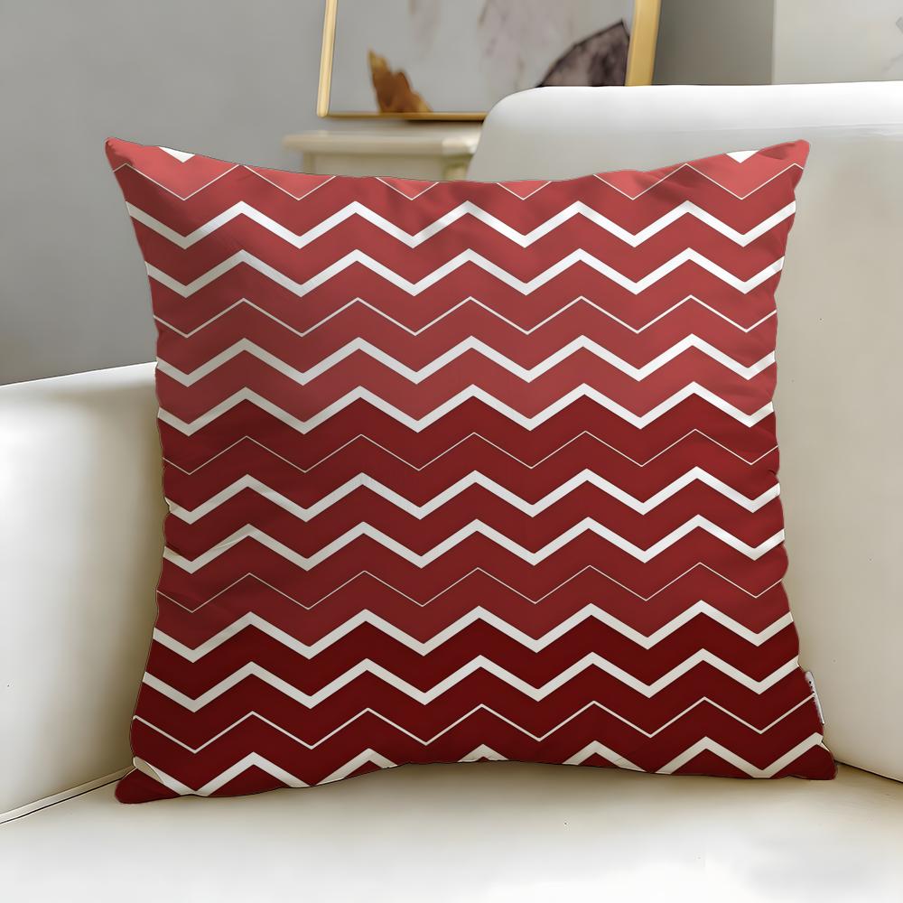 Herringbone Pattern Cushion Cover Soft EasyWash Pillow Case Versatile for Couch Bed Travel and Office