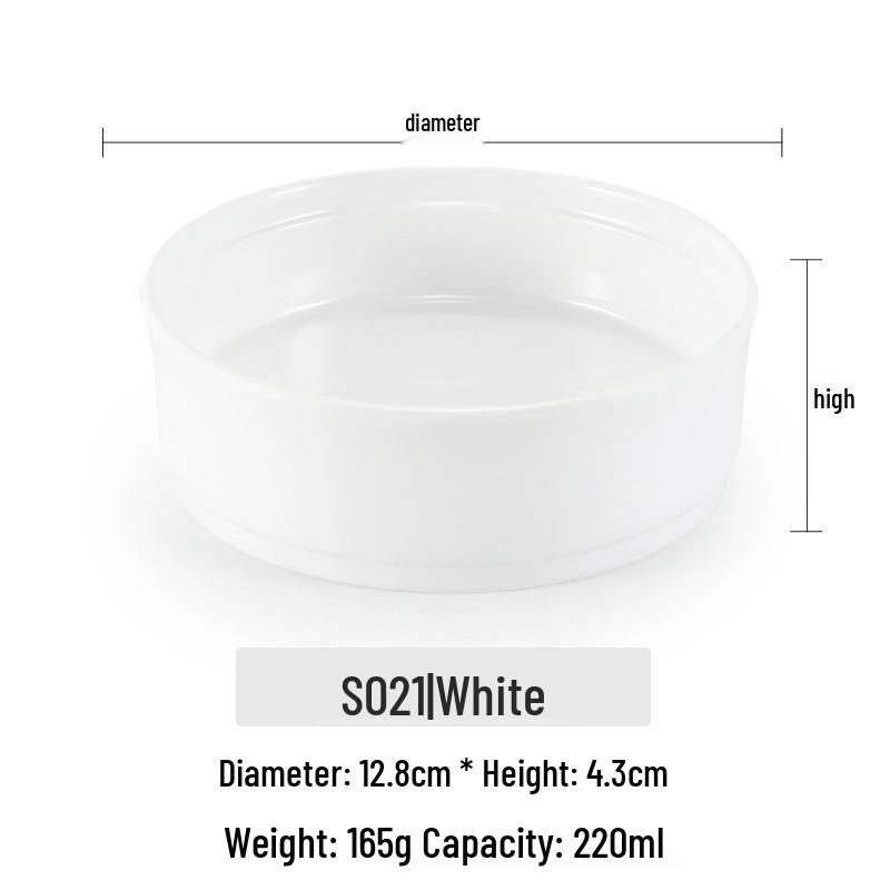 Small Melamine Bowl - Imitation Porcelain, Round Plastic Plate for Dipping Sauce or Snacks, Ideal for Commercial Use