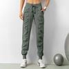 Women's Quick-Dry Yoga Fitness Nine-Point Cuffed Pants with Pockets